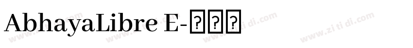 AbhayaLibre E字体转换